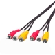 Normal Quality Audio Video Stereo RCA AV Cable, Length: 5m