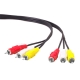 Good Quality Audio Video Stereo RCA AV Cable, Length: 1.8m