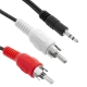 Normal Quality Jack 3.5mm Stereo to RCA Male Aduio Cable, Length: 1.5m