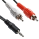 Good Quality Jack 3.5mm Stereo to RCA Male Aduio Cable, Length: 5m