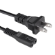 2 Prong Style US Notebook Power Cord, Length:1.5M