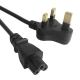 3 Prong Style Small UK Notebook Power Cord, 1.2m