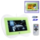 7 inch Apple Shaped 4 Blue LED Lights Digital Picture Frame with Remote Control (Green)