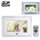 7 inch 4 Blue LED Lights Digital Picture Frame with Remote Control (White)