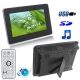 7 inch Digital Picture Frame with Remote Control Support SD / MMC / MS Card and USB , Black (7002B)