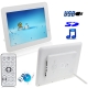 9.7 inch Digital Picture Frame with Remote Control Support SD / MMC / MS Card and USB , White (9007W)