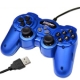 USB 12 Button Double Shock Game Pad, Plug and Play,(Blue)