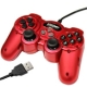 USB 12 Button Double Shock Game Pad, Plug and Play,(Red)