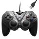 USB 12 Button Double Shock Game Pad, Plug and Play, (Black)