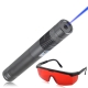 Hardcover Edition Strong Power Blue Light Laser Pointer with Protection Glasses, Max Output: <3000 (Adjustable Focal Length and Can Light The Matches)