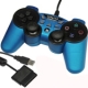 USB Analog Controller Double Vibration Game Pad for PS2 & PC (Baby Blue)