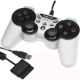 USB Analog Controller Double Vibration Game Pad for PS2 & PC (White)