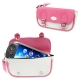 Multi-function Portable Soft Leather Bag for PS Vita / PSP, Size: 205 x 105 x 35mm (Watermelon Red)