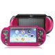 Brushed Aluminum + Plastic Material Protective Case for PS Vita (Red Plum)