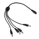 1 Female to 4 Male Plug 5.5 x 2.1mm DC Power Cable