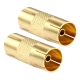 TV Female to TV Female Adapter Connector, Gold Plated