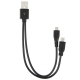 USB 2.0 to Micro USB + Mini 5 Pin Cable , Length: 21.5cm