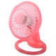 Plastic Mini USB Desk Fan, 360 Degree Rotate (Pink)
