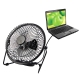 Metal Series Mini USB Fan, 360 Degree Rotate (Black)