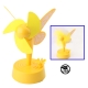 Mini Butterfly Style Fan (USB / Battery Power Supply), Yellow