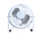 Metal Series Mini USB Fan, 360 Degree Rotate (White)