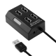 4 Ports USB 2.0 HUB Plug and Play With Anti Dust Cup (Black)