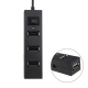 4 Ports USB 2.0 HUB Plug and Play With Anti Dust Cup, Switch (Black)