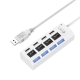 4 Ports USB 2.0 HUB, Plug and Play, with Switch and 4 LED