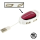 Mini Hi-Speed 4 Port USB 2.0 Hub,Support 500GB HDD (Scarlet Red)