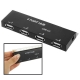 Hi-Speed 4 Ports USB 2 0 Hub with Ruler (Black)