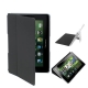 2 in 1 (Gray Plastic Case + Leather Cover) with Holder for Blackberry Playbook, Black (with Logo)