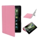 2 in 1 (Gray Plastic Case + Leather Cover) with Holder for Blackberry Playbook, Pink (with Logo)