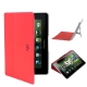 2 in 1 (Gray Plastic Case + Leather Cover) with Holder for Blackberry Playbook, Red (with Logo)