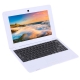N1002 White, 10.1 inch Android 2.3 Version Notebook Computer with WIFI and RJ45 Port, 1.3 Mega Pixels Front Camera, 4GB NAND Flash, Support SD / MMC Card, CPU: RK2918 (ARM+DSP+GPU), 1.2GHz