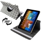 Dot Style 360 Degree Rotatable Leather Case with Holder for Samsung Galaxy Tab 10.1 / P7500 / P7510 (Black)