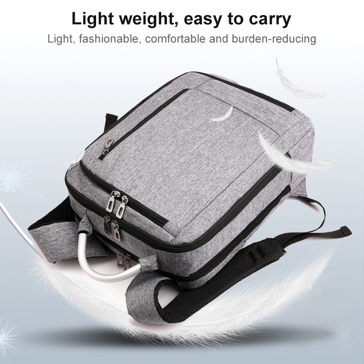 Multifunctional Oxford Laptop Bag Backpack (Black)_voghion.com