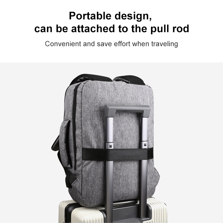 Multifunctional Oxford Laptop Bag Backpack (Black)_voghion.com
