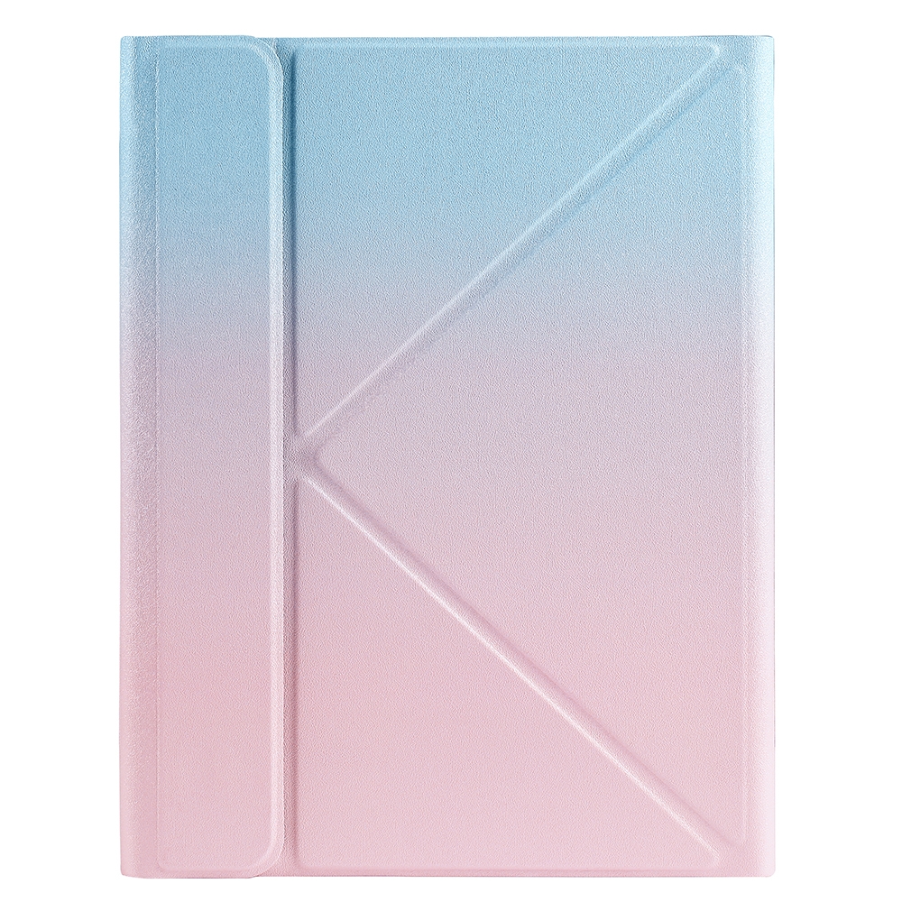 B09S Splittable Backlight Bluetooth Keyboard Leather Tablet Case with Triangle Holder & Pen Slot For iPad 10.2 2020 & 2019 / Pro 10.5 inch / Air 3 10.5 inch(Gradient Blue Pink)_voghion.com