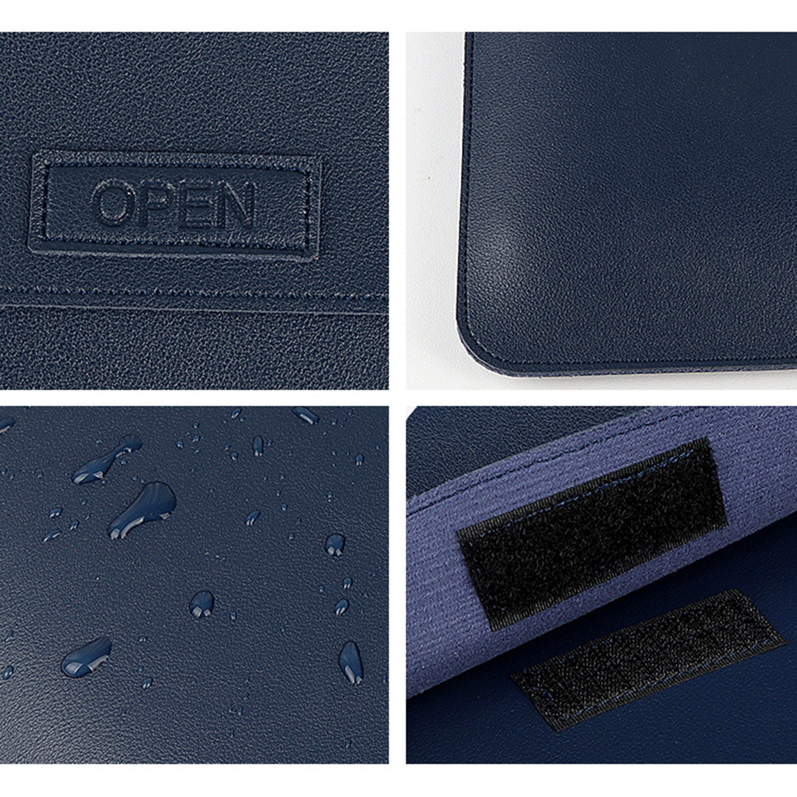 PU06 Sac pour ordinateur portable multifonctionnel 3 en 1 en PU, taille: 14,1-15,4 pouces (noir)_voghion.com
