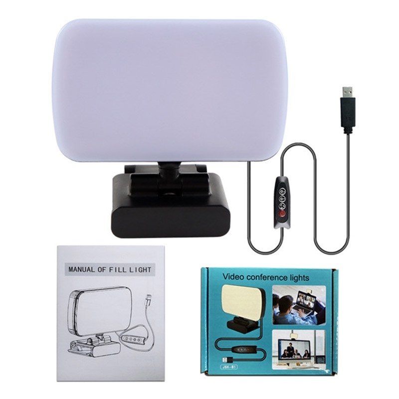 JSK-B1 Lampă de umplere LED portabilă USB pentru desktop, cu luminozitate reglabilă pe zece niveluri, temperatură de culoare: 3000-6500K_voghion.com