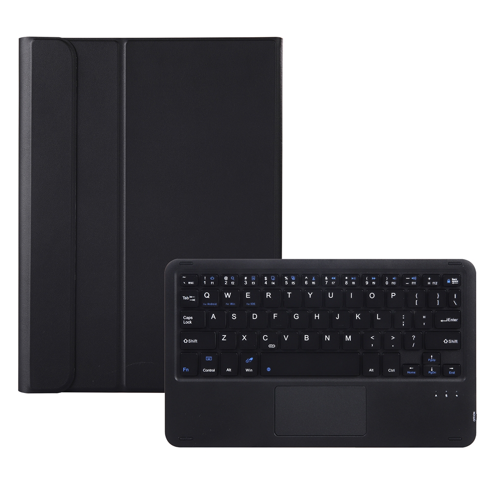 A08-A Ultra-thin Bluetooth Keyboard Leather Case with Touchpad For Samsung Galaxy Tab A8 2021 SM-X205 / SM-X200(Black)_voghion.com