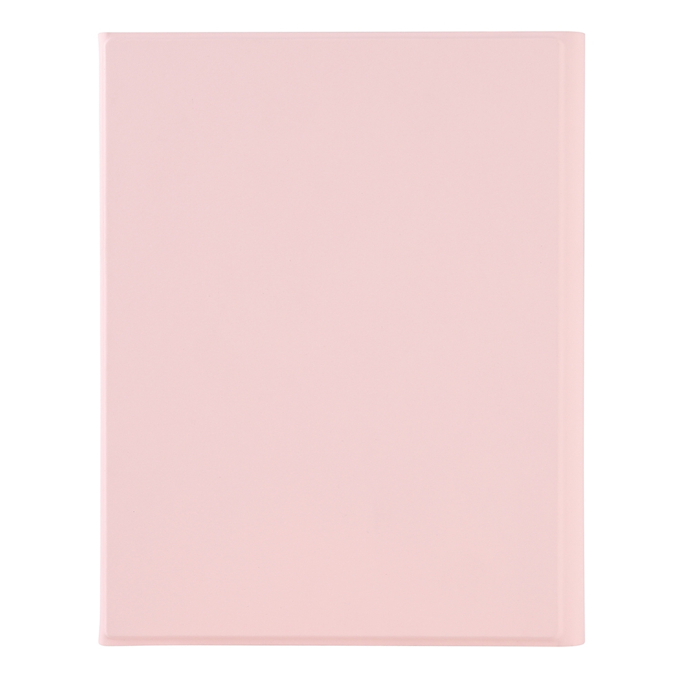 A11B-A Lambskin Texture Square Keycap Bluetooth Keyboard Leather Case with Touch Control For iPad Air 4 2020 10.9 / Pro 11 inch 2021 & 2020 & 2018(Pink)_voghion.com