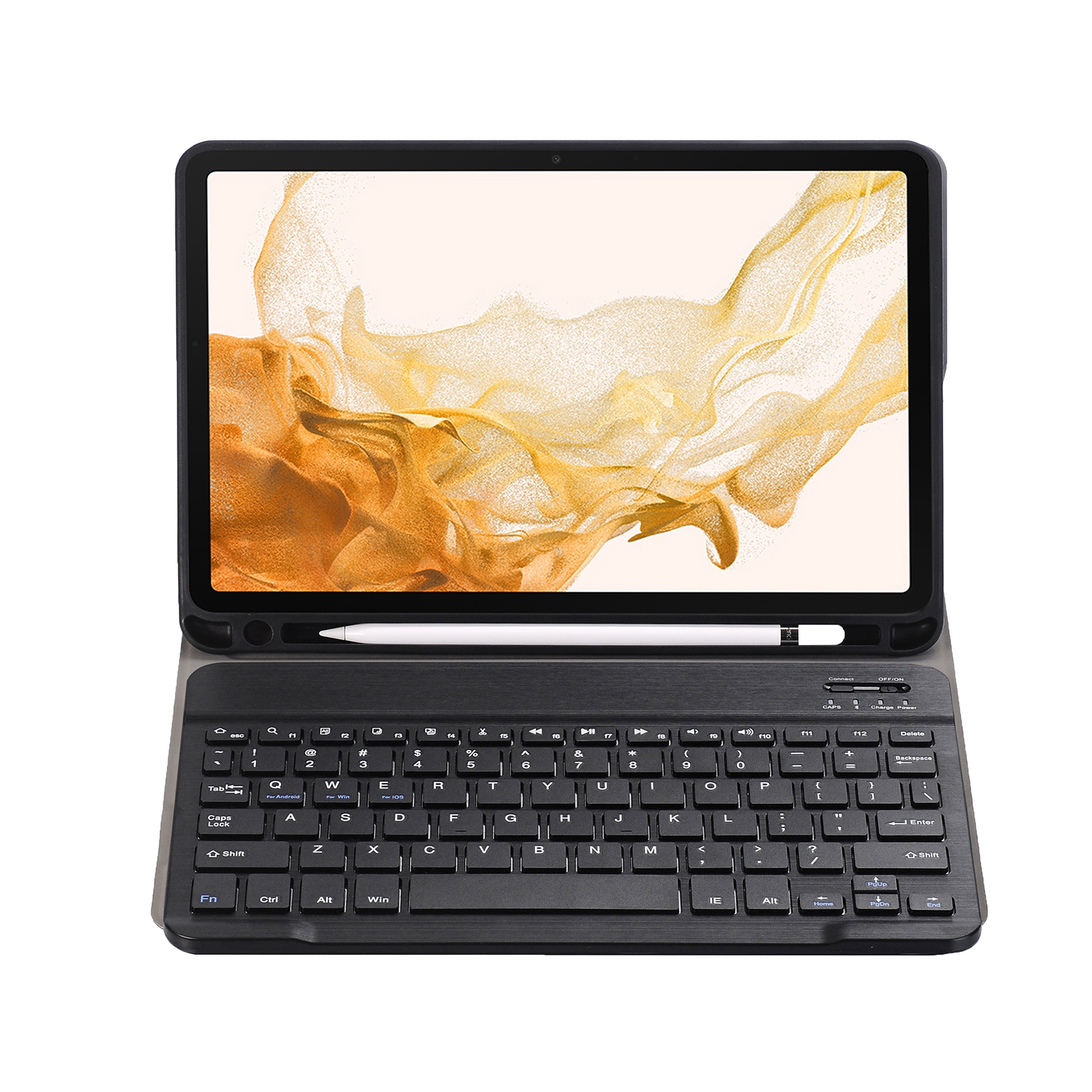 Custodia in pelle con tastiera Bluetooth A870B con supporto e slot per penna in TPU per Samsung Galaxy Tab S8 11 pollici SM-X700 / SM-X706(Blu)_voghion.com