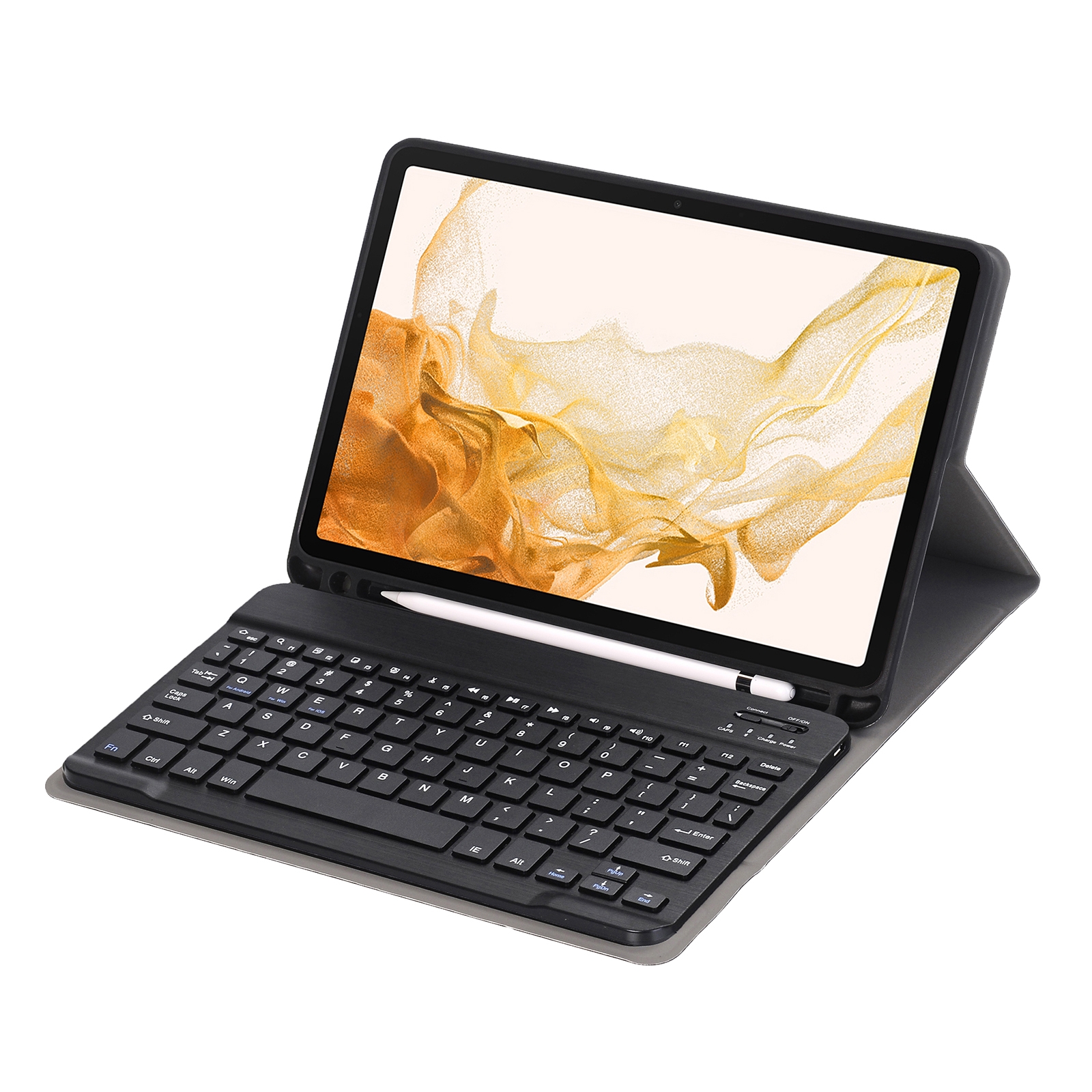 Custodia in pelle con tastiera Bluetooth A870B con supporto e slot per penna in TPU per Samsung Galaxy Tab S8 11 pollici SM-X700 / SM-X706(Blu)_voghion.com