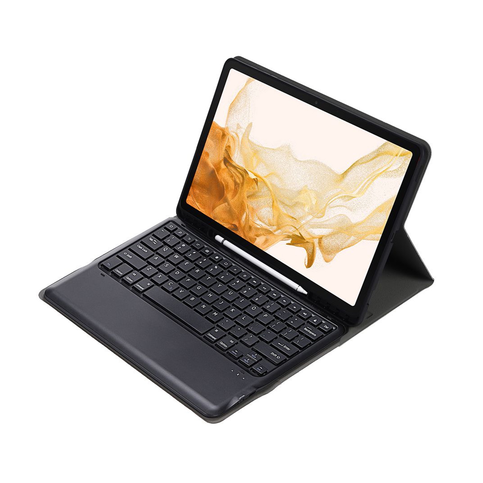 A800B Split Bluetooth Keyboard Leather Case with Holder & Pen Slot For Samsung Galaxy Tab S8+ X800(Blue)_voghion.com