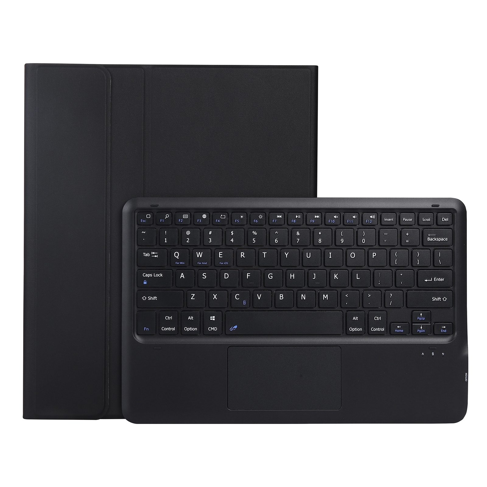AM17-A TPU abnehmbare Bluetooth-Tastatur-Ledertasche mit Halterung und Touchpad für Lenovo Xiaoxin Pad Pro 12,6 Zoll TB-Q706F (schwarz)_voghion.com