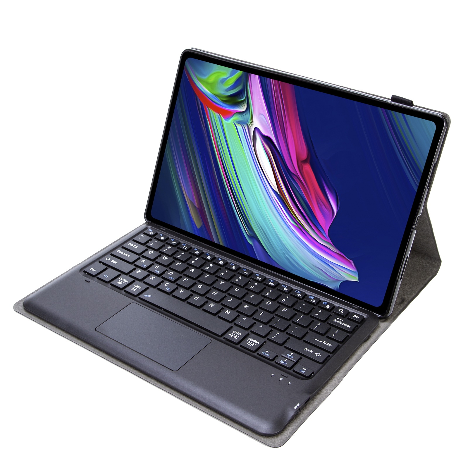 AM17-A TPU abnehmbare Bluetooth-Tastatur-Ledertasche mit Halterung und Touchpad für Lenovo Xiaoxin Pad Pro 12,6 Zoll TB-Q706F (schwarz)_voghion.com