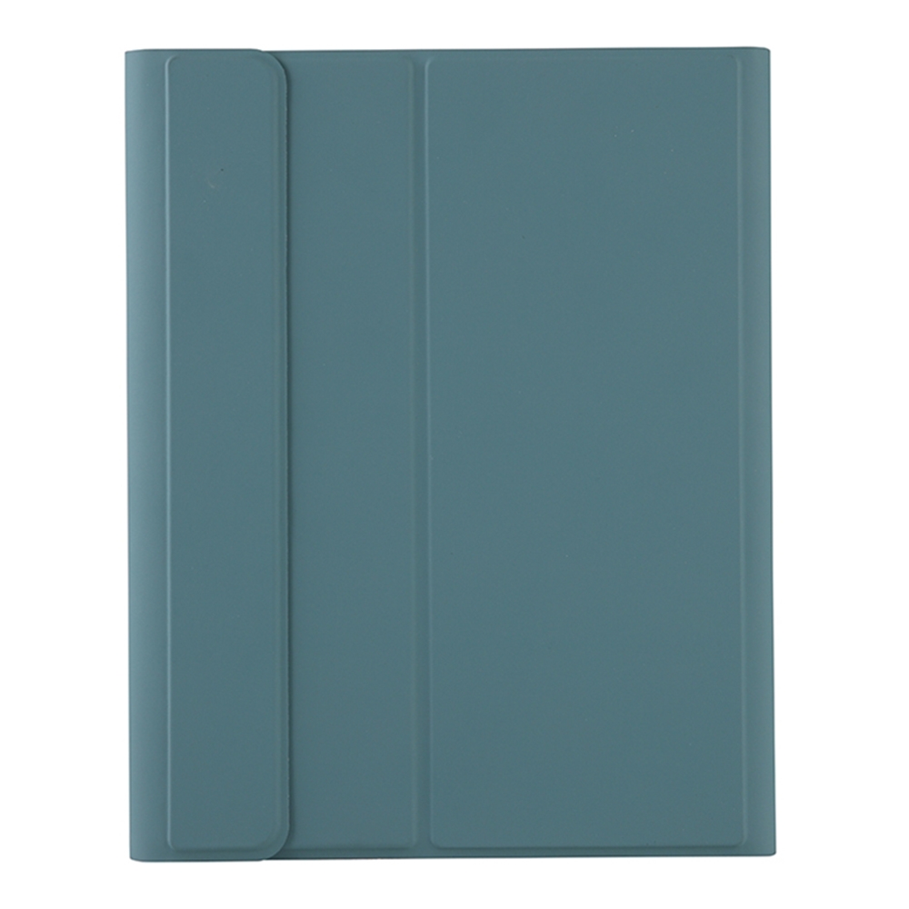 T098B Candy Color Skin Feel Texture Bluetooth Keyboard Leather Case with Pen Holder For iPad Air 4 10.9 2020 / Air 5 10.9 2022 (Dark Green)_voghion.com
