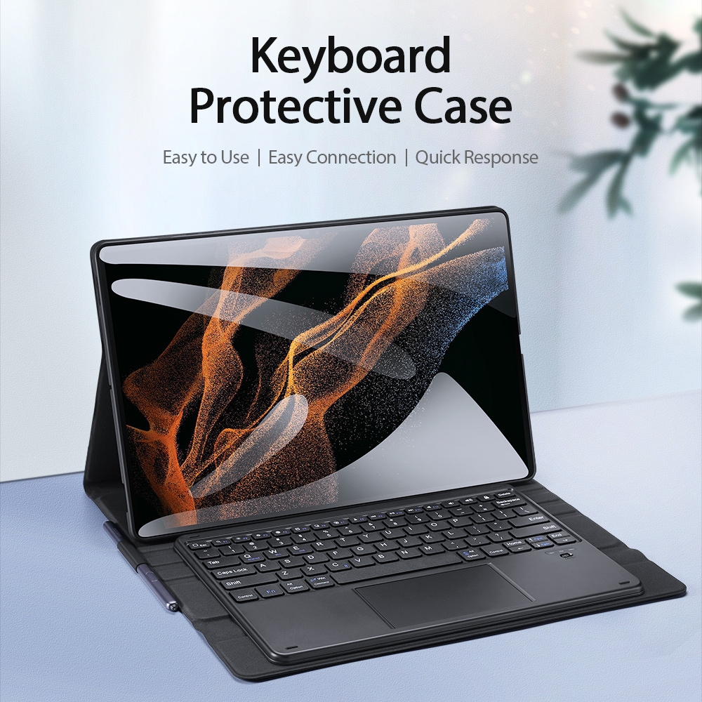 For Samsung Galaxy Tab S8 Ultra 14.6 inch SM-X900 DUX DUCIS Detachable Ultrathin Bluetooth Keyboard Leather Case(Black)_voghion.com