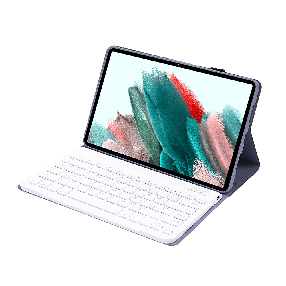 A08 Candy Color Ultra Thin Bluetooth Keyboard Leather Case For Samsung Galaxy Tab A8 10.5 2021 SM-X200 / SM-X205(Purple)_voghion.com